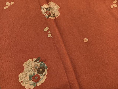 平和屋着物■訪問着 刺繍 雪輪花文 金彩 金通し地 正絹 逸品 BAAX2029hv