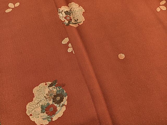 平和屋着物■訪問着 刺繍 雪輪花文 金彩 金通し地 正絹 逸品 BAAX2029hv