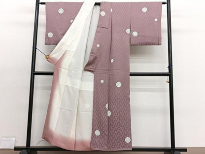 平和屋着物■上質な小紋　絞り　檜垣花文　正絹　逸品　BAAX2031hv