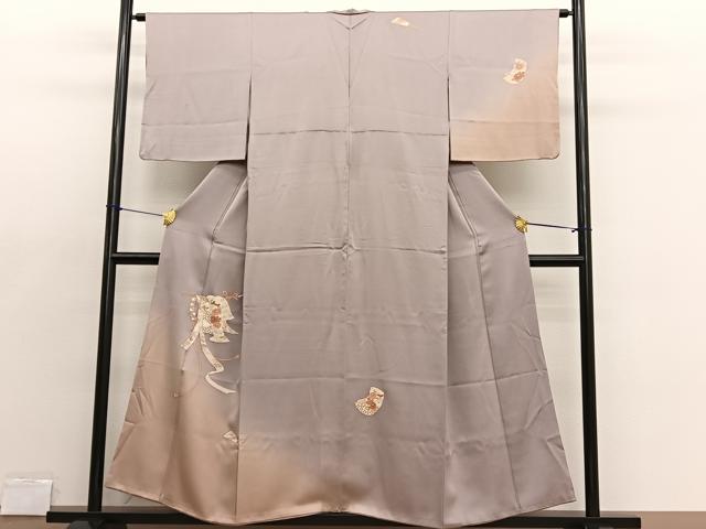 平和屋着物■訪問着　誰が袖　暈し染め　金彩　正絹　逸品　BAAX2033hv