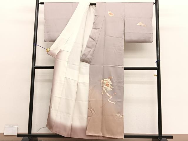 平和屋着物■訪問着　誰が袖　暈し染め　金彩　正絹　逸品　BAAX2033hv