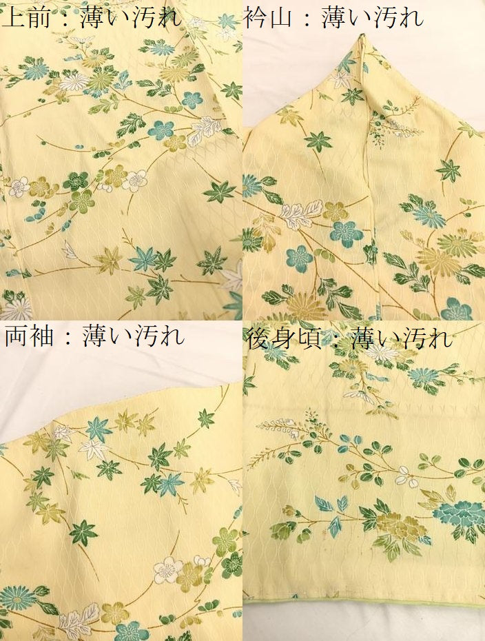 平和屋着物▽上質な小紋　単衣　枝花文　正絹　逸品　AABC7481jh 平和屋着物□上質な小紋 絞り 枝花文 正絹 逸品 AABI6539stの通販 by