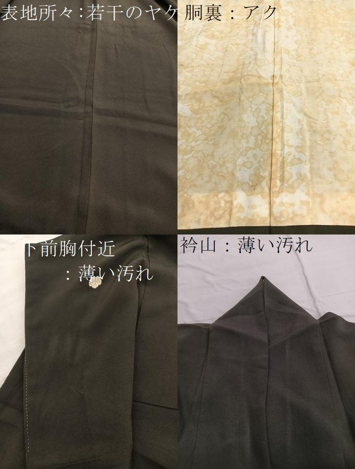 平和屋着物■豪華黒留袖 刺繍 松飛鶴文 金銀彩 正絹 逸品 BAAX2040hv