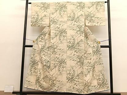 平和屋着物■上質な小紋 手描き 枝梅文 正絹 逸品 BAAX2048hv
