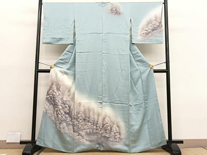 平和屋着物■訪問着 風景文 暈し染め 金彩 正絹 逸品 BAAX2054hv