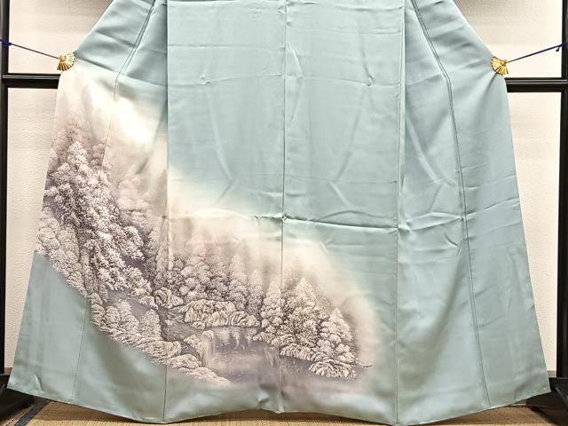 平和屋着物■訪問着 風景文 暈し染め 金彩 正絹 逸品 BAAX2054hv