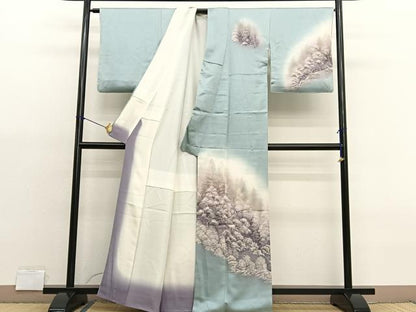 平和屋着物■訪問着 風景文 暈し染め 金彩 正絹 逸品 BAAX2054hv