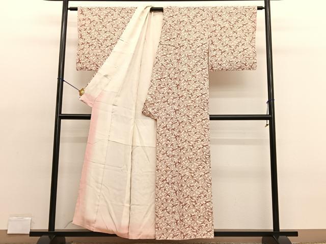 平和屋着物■上質な小紋 型染め 飛鳥文 正絹 逸品 BAAX2055hv
