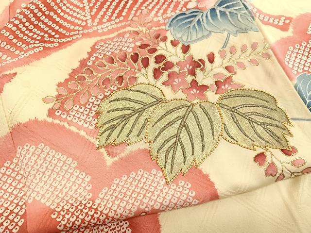 平和屋着物■訪問着 駒刺繍 松桐文 金彩 正絹 逸品 BAAX2066hv