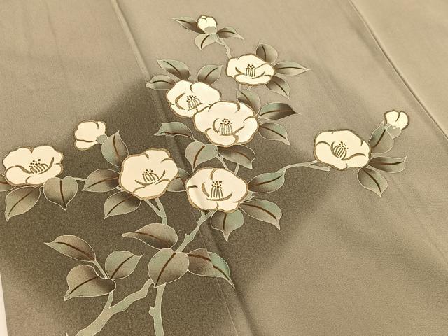 平和屋着物■訪問着 刺繍 枝椿 暈し染め 金彩 正絹 逸品 BAAX2100hv