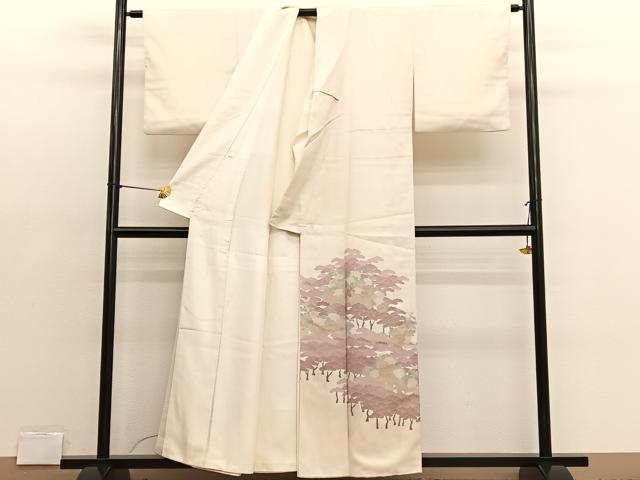 平和屋着物■豪華色留袖 刺繍 松林 金彩 正絹 逸品 BAAX2122hv