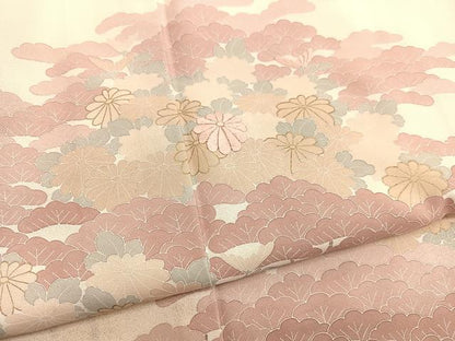 平和屋着物■豪華色留袖 刺繍 松林 金彩 正絹 逸品 BAAX2122hv