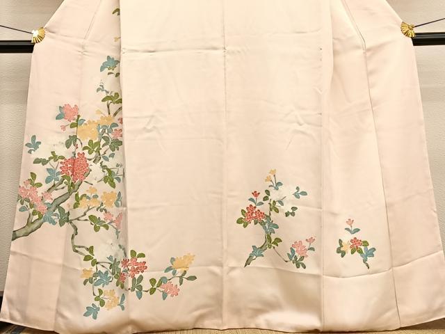 平和屋着物■訪問着　枝花文　正絹　逸品　BAAX2123hv