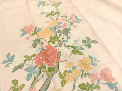 平和屋着物■訪問着　枝花文　正絹　逸品　BAAX2123hv