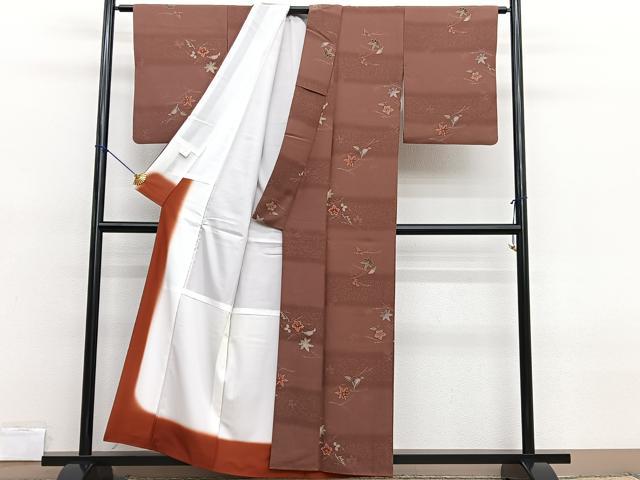 平和屋着物■小紋 吹き寄せ文 暈し染め 洗える着物 BAAX2130hv