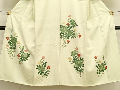 平和屋着物■訪問着 型染め 枝花文 金彩 正絹 逸品 BAAX2133hv