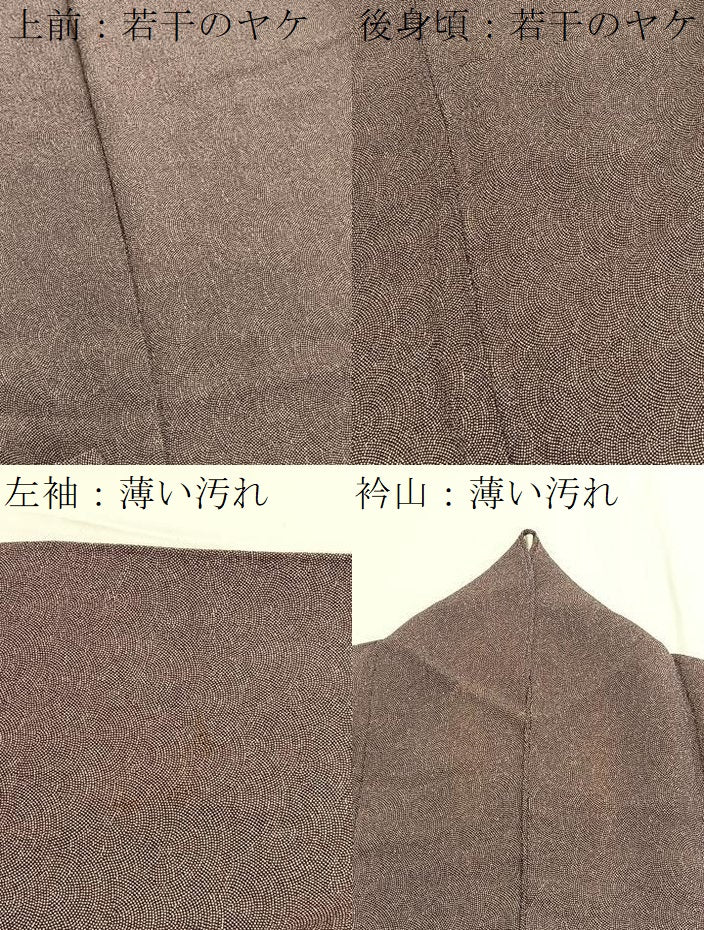 平和屋着物▽江戸小紋　単衣　作家物　極小鮫小紋柄　鬼しぼ縮緬　正絹　逸品　AABG8422ck 平和屋着物▽上質な小紋 単衣 格子 鬼しぼ縮緬 正絹 逸品 AABC2213jh