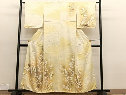 平和屋着物■訪問着 枝葉文 暈し染め 正絹 逸品 BAAX2138hv