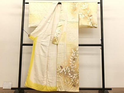 平和屋着物■訪問着 枝葉文 暈し染め 正絹 逸品 BAAX2138hv