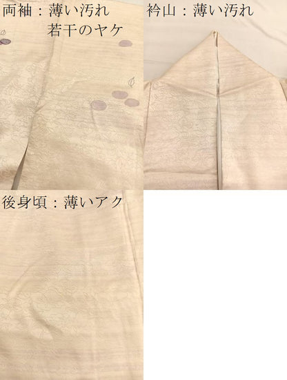 平和屋着物■訪問着　舞花文　金銀彩　正絹　逸品　BAAX2167hv