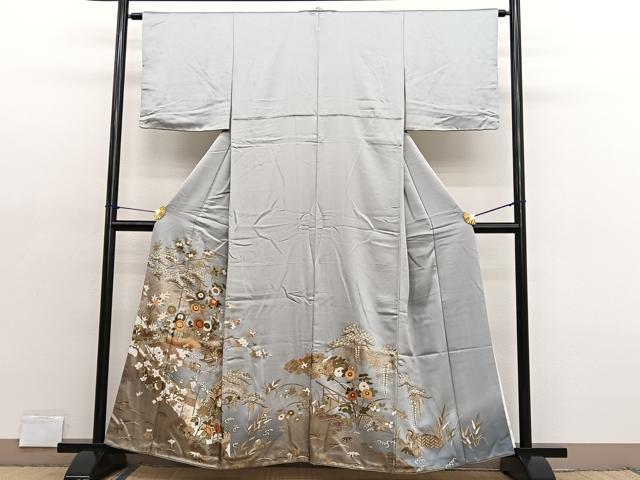 平和屋着物■豪華色留袖　鴛鴦流水花文　暈し染め　金彩　正絹　逸品　BAAX2172hv
