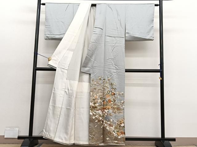 平和屋着物■豪華色留袖　鴛鴦流水花文　暈し染め　金彩　正絹　逸品　BAAX2172hv