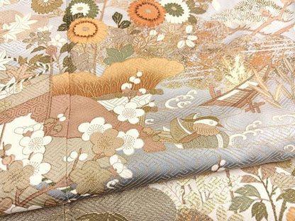 平和屋着物■豪華色留袖　鴛鴦流水花文　暈し染め　金彩　正絹　逸品　BAAX2172hv