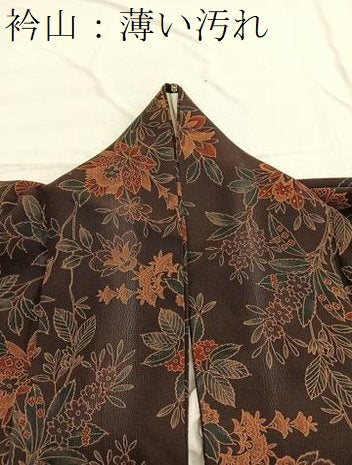 平和屋着物■上質な小紋 更紗花文 正絹 逸品 BAAX2175hv