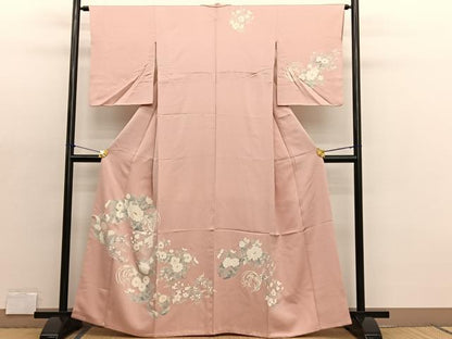 平和屋着物■訪問着 刺繍 牡丹花文 正絹 逸品 BAAX2178hv