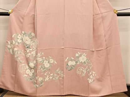 平和屋着物■訪問着 刺繍 牡丹花文 正絹 逸品 BAAX2178hv