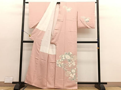 平和屋着物■訪問着 刺繍 牡丹花文 正絹 逸品 BAAX2178hv