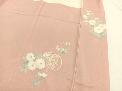 平和屋着物■訪問着 刺繍 牡丹花文 正絹 逸品 BAAX2178hv