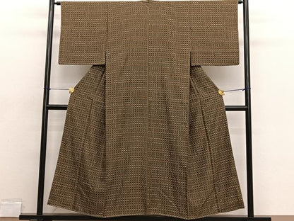 平和屋着物■上質な小紋 霰間道 正絹 逸品 未使用 BAAX2184hv
