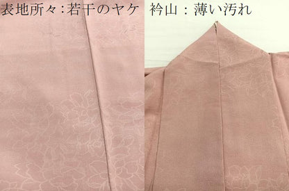 平和屋着物■上質なお召 牡丹 正絹 逸品 BAAX2200hv
