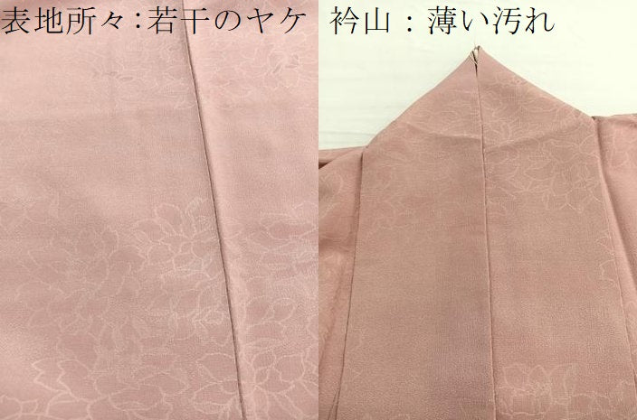 平和屋着物■上質なお召 牡丹 正絹 逸品 BAAX2200hv