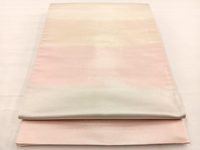 平和屋着物◎全通柄袋帯　霞文　銀糸　正絹　逸品　BAAX2206hv