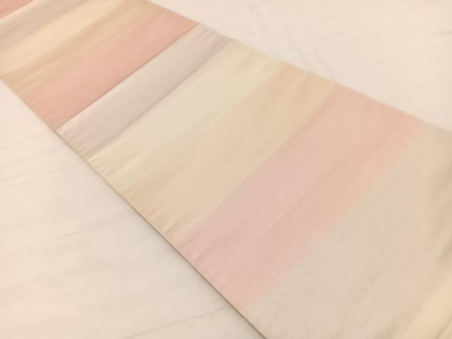 平和屋着物◎全通柄袋帯　霞文　銀糸　正絹　逸品　BAAX2206hv
