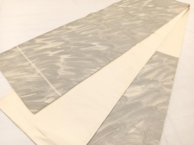 平和屋着物◎六通柄袋帯　立波文様　正絹　逸品　BAAX2209hv