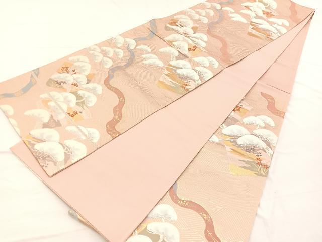 平和屋着物◎六通柄袋帯　唐織　浜松文　金銀糸　正絹　逸品　BAAX2222hv