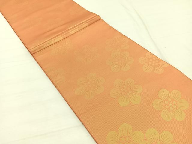 平和屋着物◎六通柄　本袋帯　九重錦　舞花文　金糸　正絹　逸品　BAAX2229hv