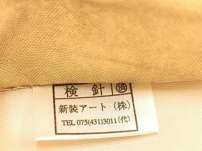 平和屋着物◎六通柄袋帯 裂取格天更紗文 金銀糸 正絹 逸品 未使用 BAAX2232hv