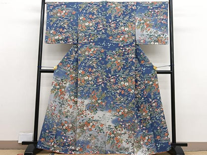 平和屋着物■訪問着 流水花文 暈し染め 金彩 正絹 逸品 BAAX2326hv