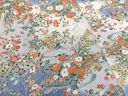 平和屋着物■訪問着 流水花文 暈し染め 金彩 正絹 逸品 BAAX2326hv