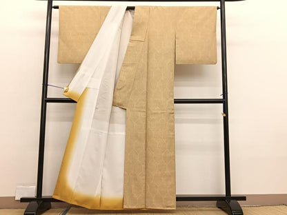 平和屋着物■上質な紬 亀甲文 正絹 逸品 BAAX2331hv