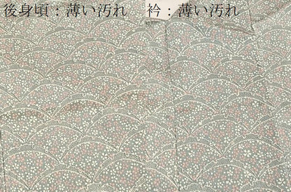 平和屋着物■上質な小紋 雪芝花文 正絹 逸品 BAAX2337hv