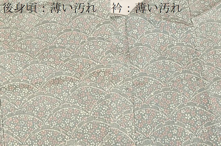 平和屋着物■上質な小紋 雪芝花文 正絹 逸品 BAAX2337hv