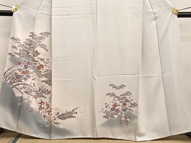 平和屋着物■訪問着　鴛鴦浜松文　暈し染め　正絹　逸品　BAAX2341hv