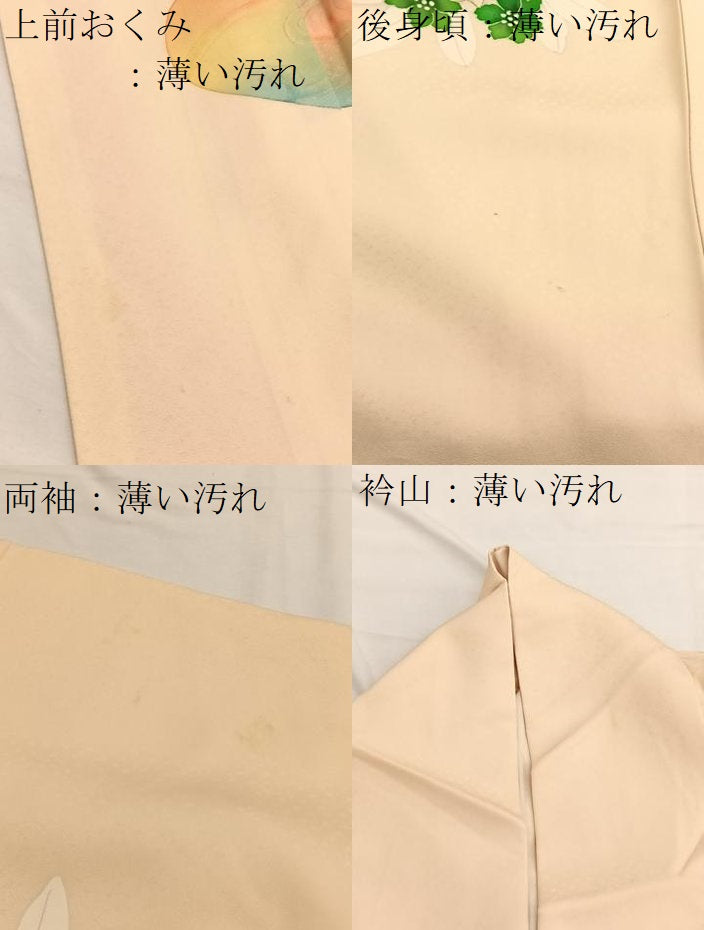 平和屋着物■訪問着　刺繍　流水花文　暈し染め　金彩　正絹　逸品　BAAX2342hv