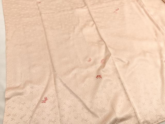 平和屋着物■上質な小紋　刺繍　舞蝶文　正絹　逸品　BAAX2346hv
