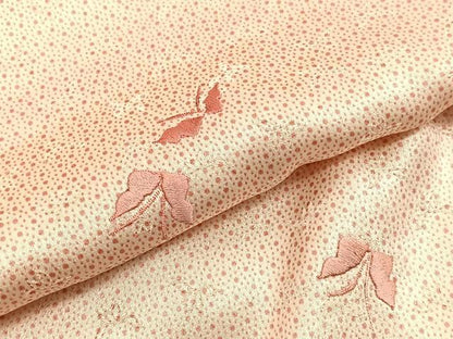 平和屋着物■上質な小紋　刺繍　舞蝶文　正絹　逸品　BAAX2346hv